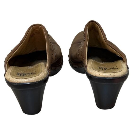 Sofft Mules Women 8 Brown Studded Leather Western‎ Slip On Casual Boho Outdoor - Picture 6 of 8